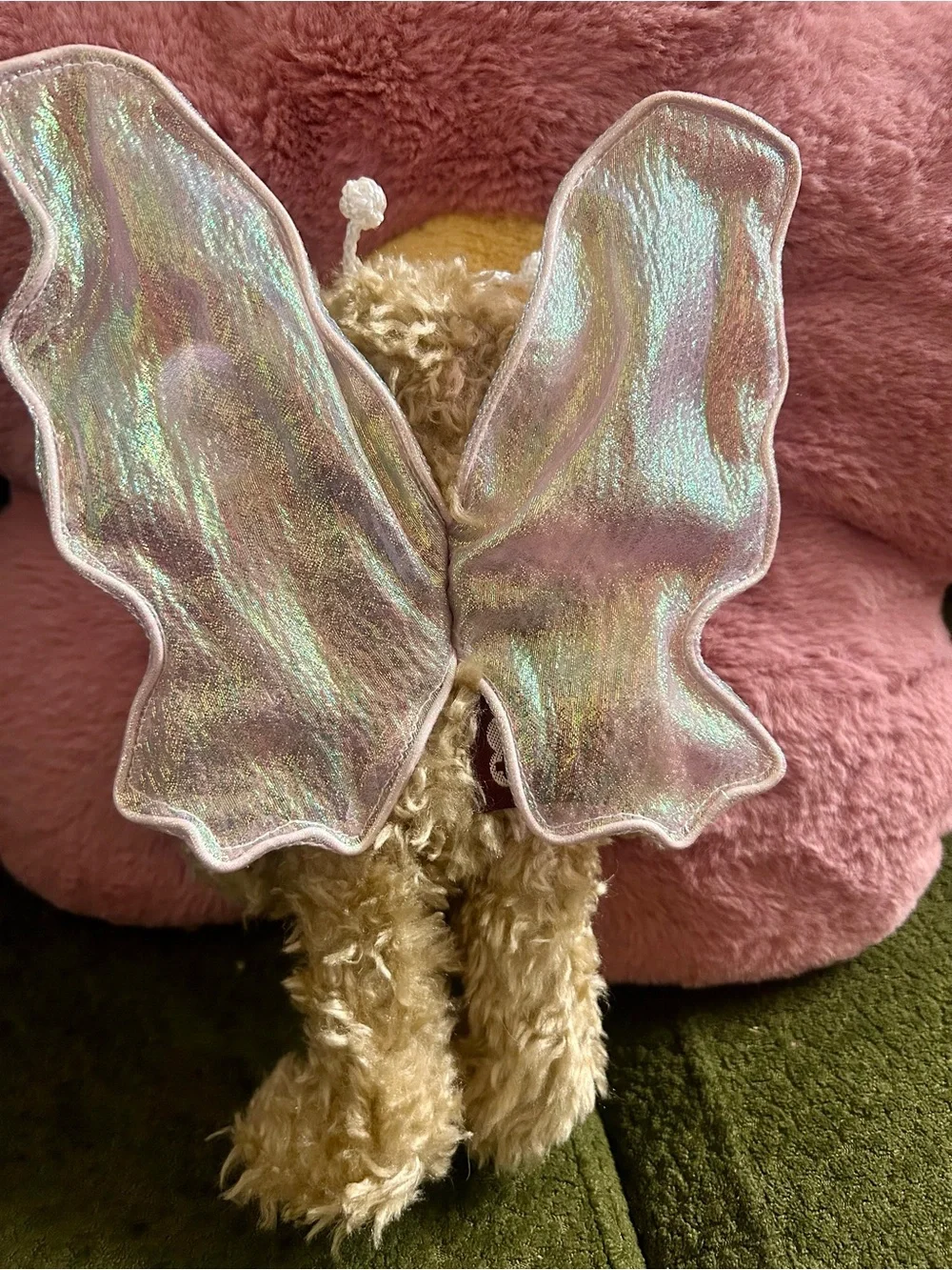 TY Attic Treasures Rafaella 1993 Beige Fairy Bear with Iridescent Wings